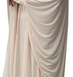Women’s Solid Muslim One-Piece Prayer Dress Abaya Kaftan with Hijab Full Length Dress