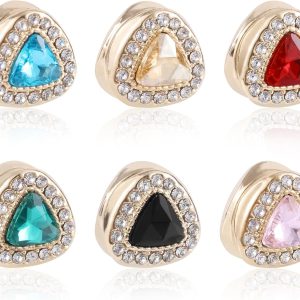 BOXOB 6 Pairs Multicolored Rhinestone Scarf Magnets, Hijab Pins for Women Scarves Niqab Muslim Islamic Hijab (Style 2)