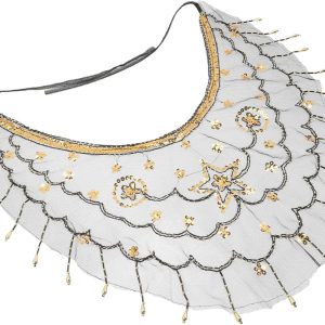 Women Veil Beads Elegant Masquerade Costume Accessory for Parties Halloween and Lace Design