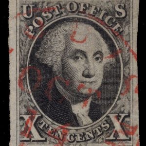 US Stamps #2 Used ST Louis RED C.D.S. Superb GEM PSE & PF Cert LOT #87593 | United States, General Issue Stamp